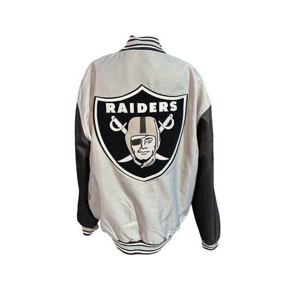 NFL Team Apparel Oakland Raiders Big Logo Jacket Size XL Men’s